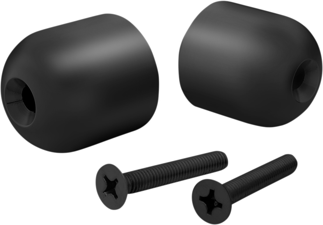 Show Chrome Handlebar End Weights Satin Black - Click Image to Close