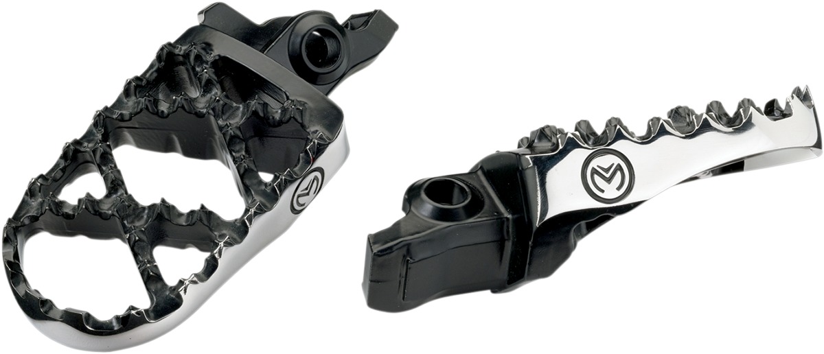 Black/Silver Hybrid Footpegs - For 15-20 Husqvarna KTM 125-450 - Click Image to Close