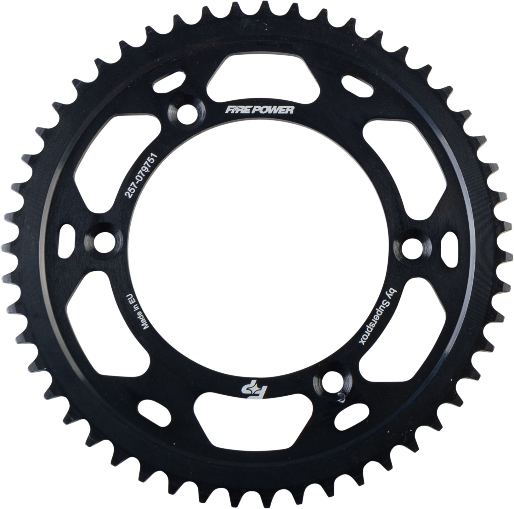 Fire Power Rear Steel Sprocket 51 Tooth Black For Kawasaki KLX125/KLX125L - 51T black rear steel sprocket For KLX125/KLX125L - Click Image to Close