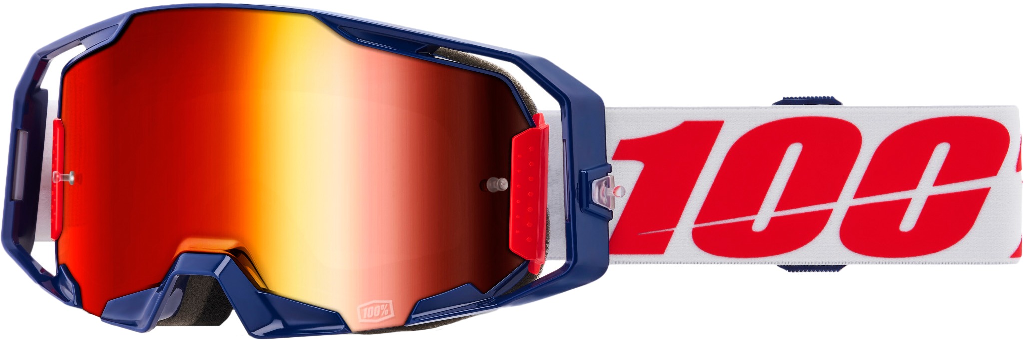 100 Percent Armatic Goggle Mirror Red Lens Offroad - Mirror red lens motocross goggle by 100 Percent - Click Image to Close