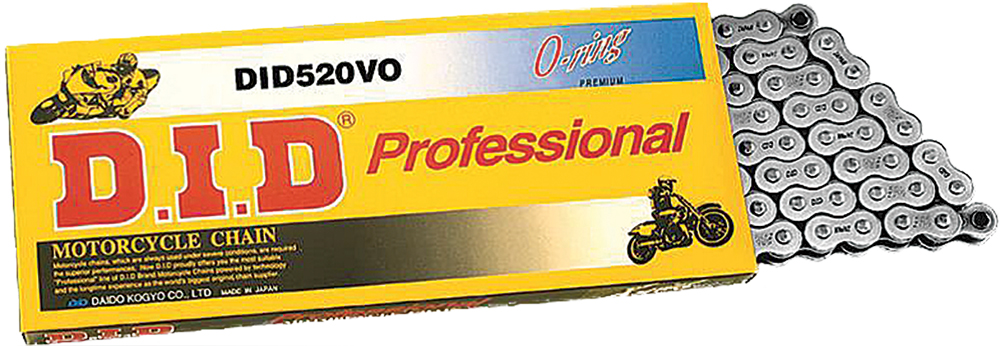 DID Professional 520VO O-Ring Chain 114 Links - O-Ring chain, 520 pitch, 114 links, universal fit - Click Image to Close