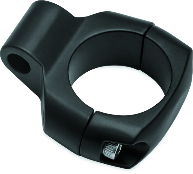 Kuryakyn Mirror Adapter Satin Black 1-1/4 in Bars Mount - Adapter for 1-1/4 in bars, satin black finish - Click Image to Close