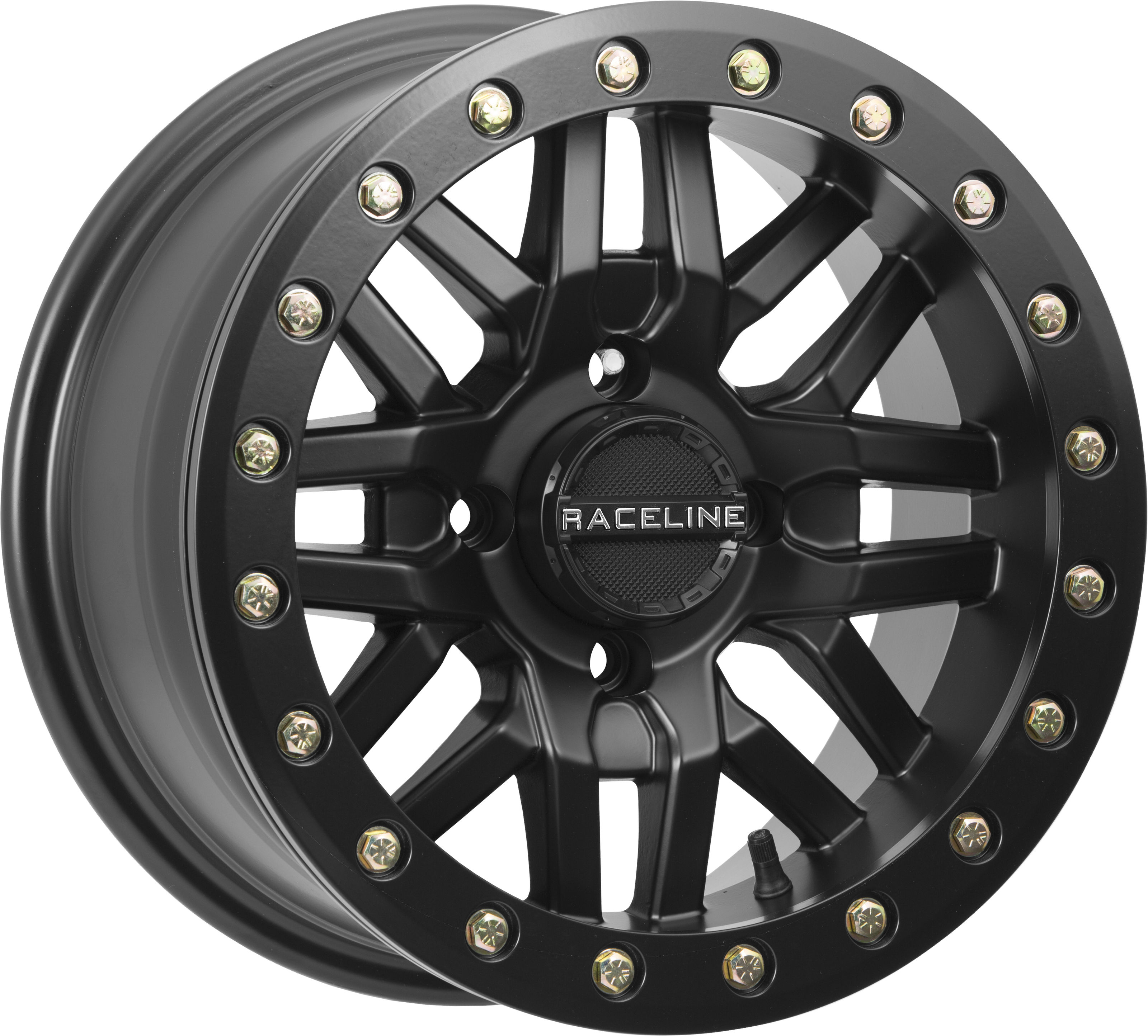 Ryno Beadlock Wheel 4/156 15X7 5+2 - Black - Click Image to Close