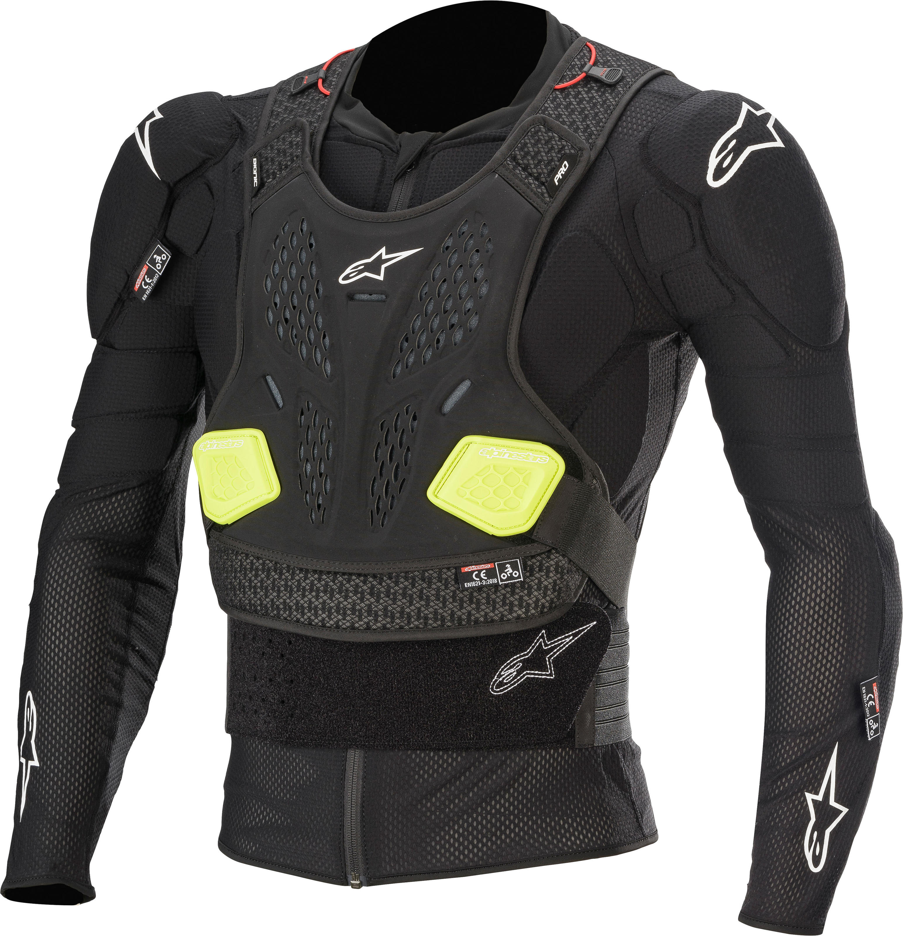Youth Bionic Plus L/S Jacket Black/Fluorescent Yellow Y-Small - Click Image to Close