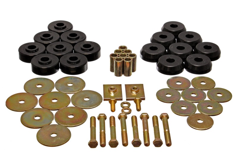 Body Mount Set Black Performance Polyurethane - Click Image to Close