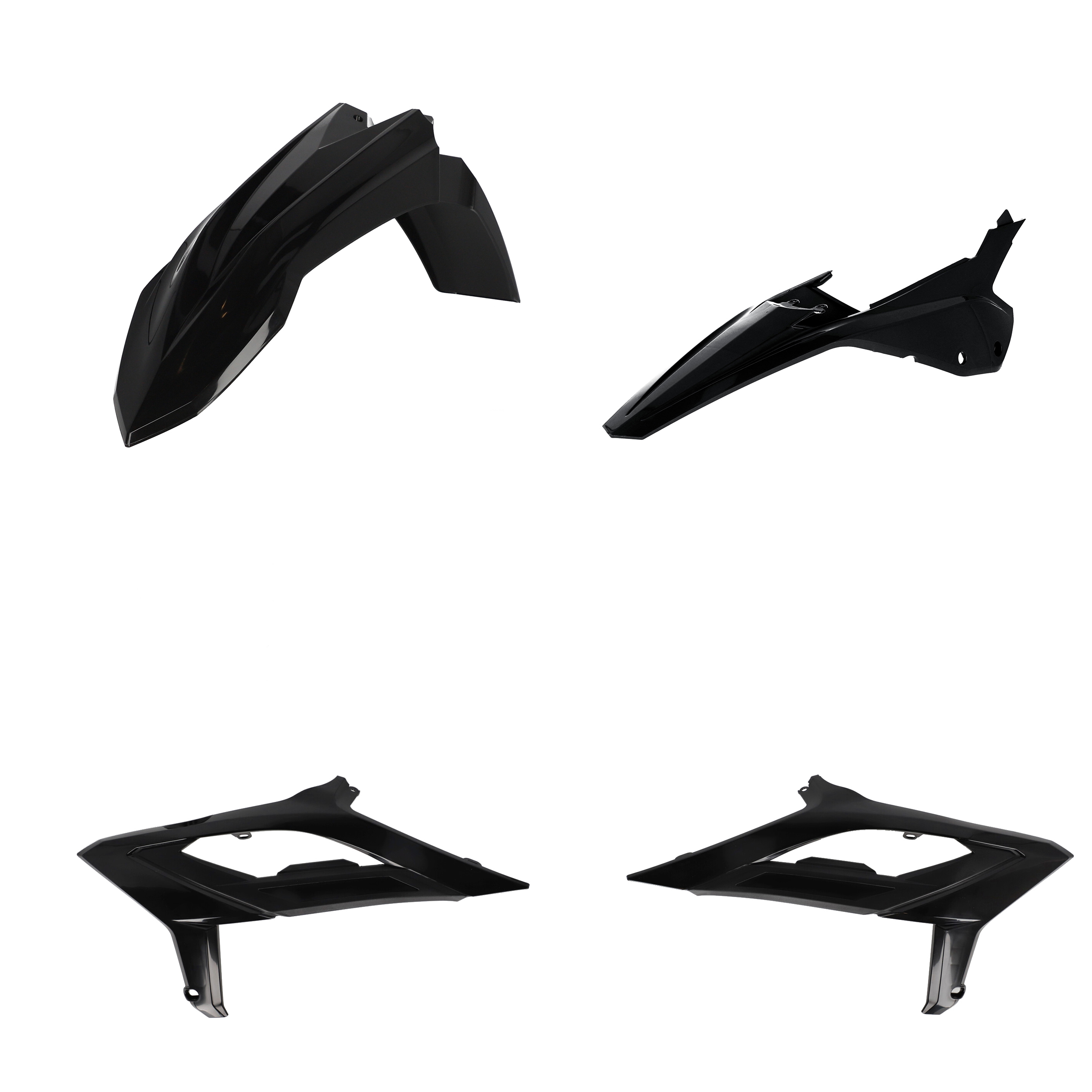 Acerbis Plastic Kit Black For 2023-2024 Beta RR 2T/4T 125-480 - Plastic kit in black for Beta RR 2T/4T 2023-2024 - Click Image to Close
