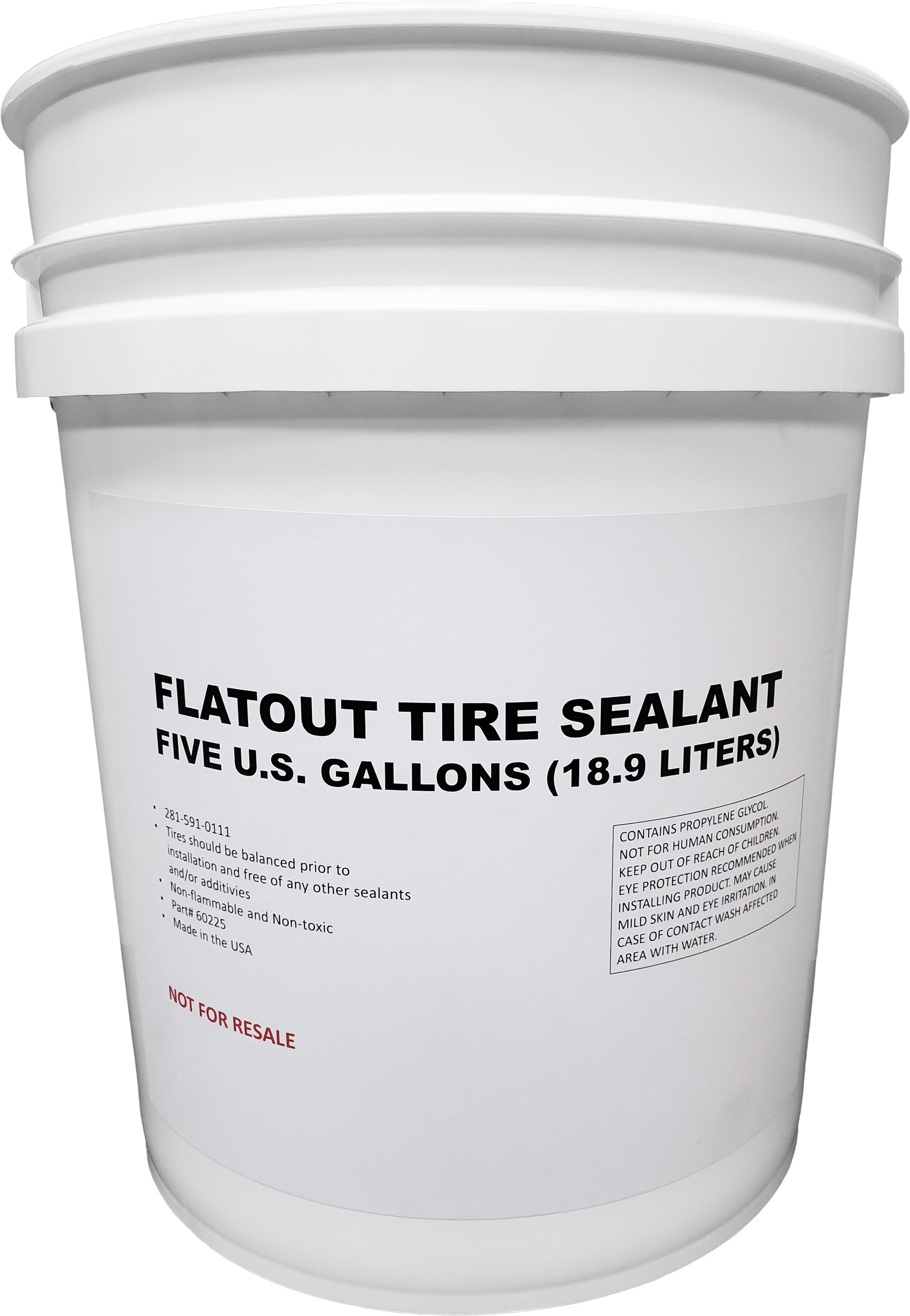 FLAT OUT Tire Sealant 5 Gallon Pail - 5 gallon tire sealant for puncture prevention - Click Image to Close