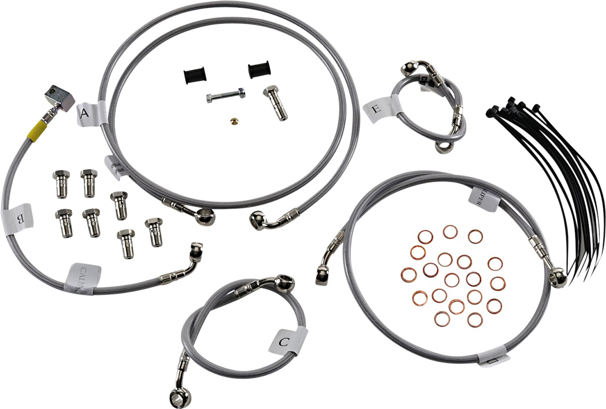 Stainless Steel Brake Line Kit - Front & Rear Brake Lines - For 09-11 Suzuki GSXR1000 - Click Image to Close