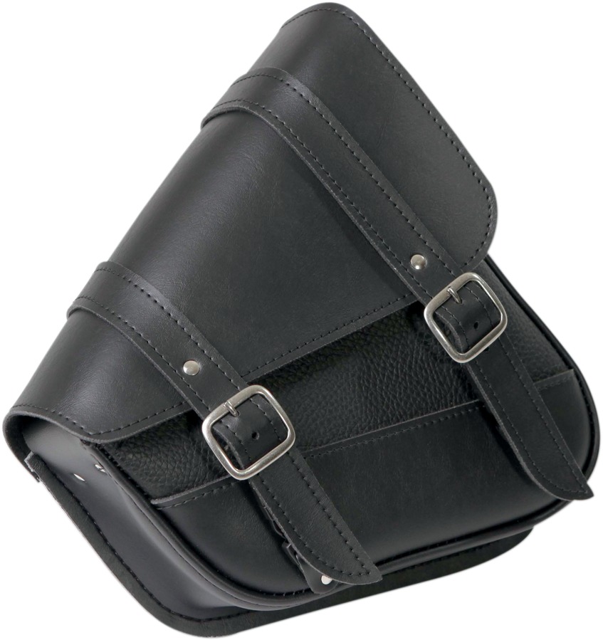Willie & Max Revolution Swingarm Saddlebags Black Synthetic Leather - Click Image to Close