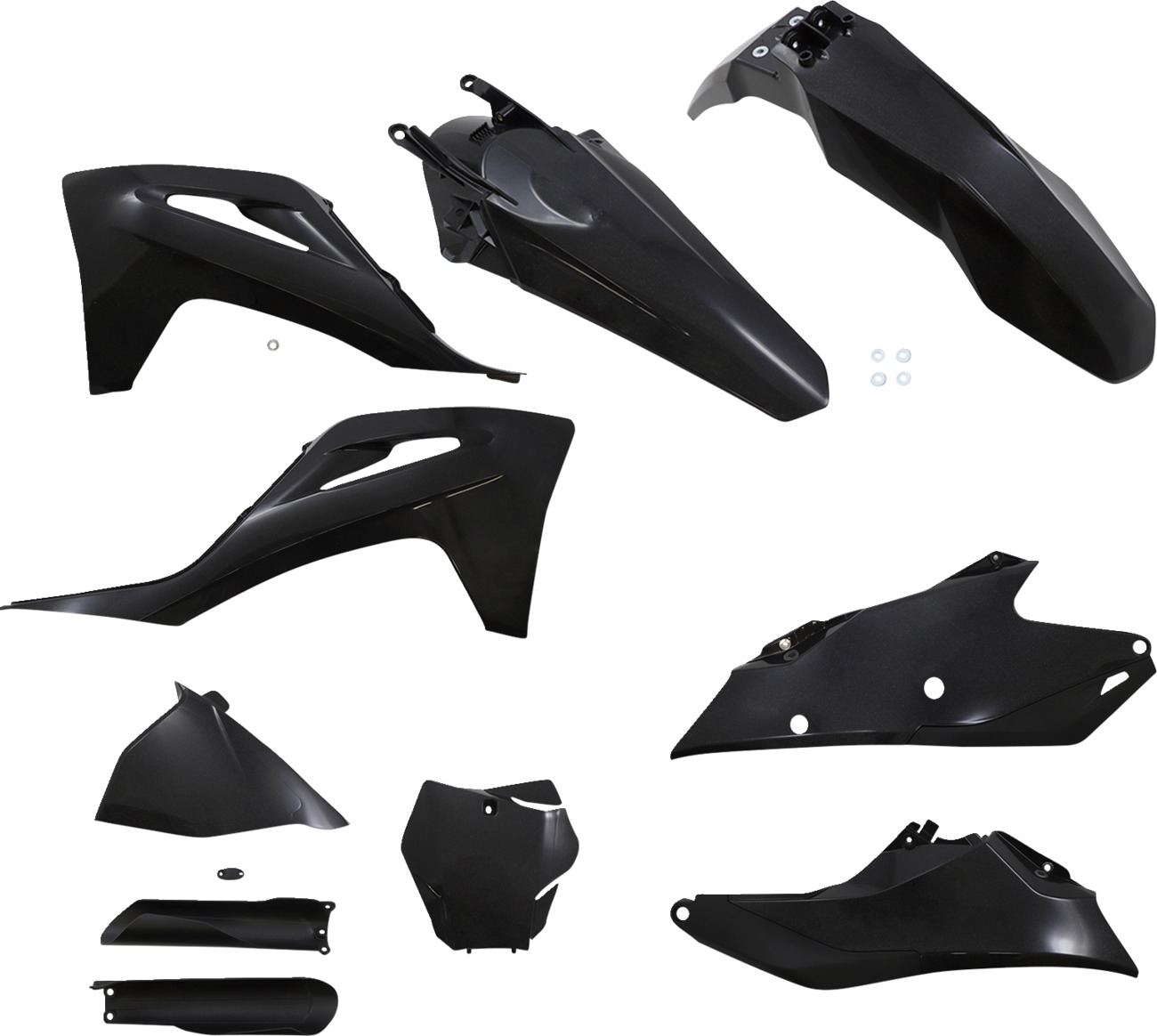 Full Plastic Kit - Black Metal - For 21-23 GasGas MC125/250F/450F/ EX300/250F/350F/450F - Click Image to Close