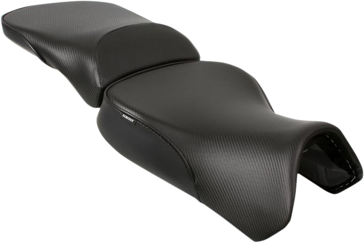 Sargent World Sport 2-Up Seat CarbonFX Vinyl Black Fits Super Tenere - Click Image to Close