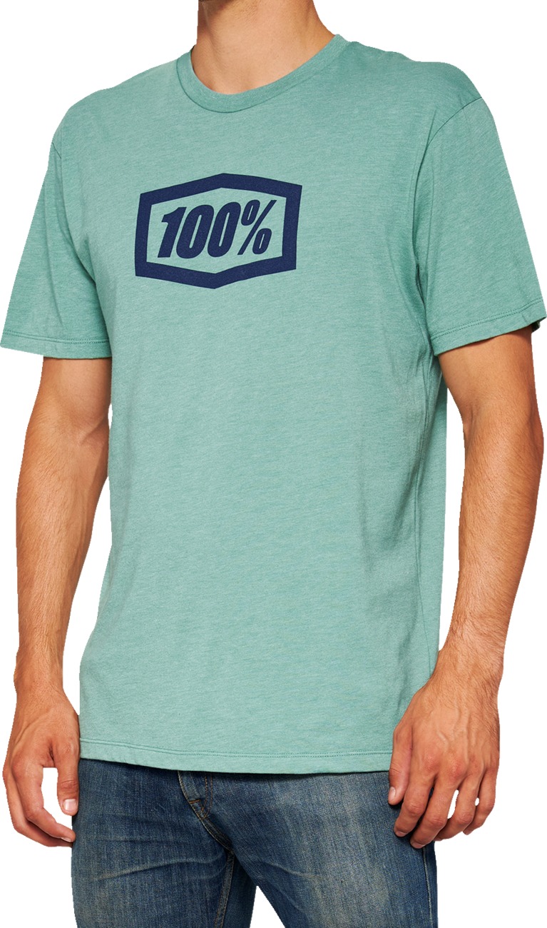 100% Men's Icon Tee Ocean Blue Size Small - Click Image to Close
