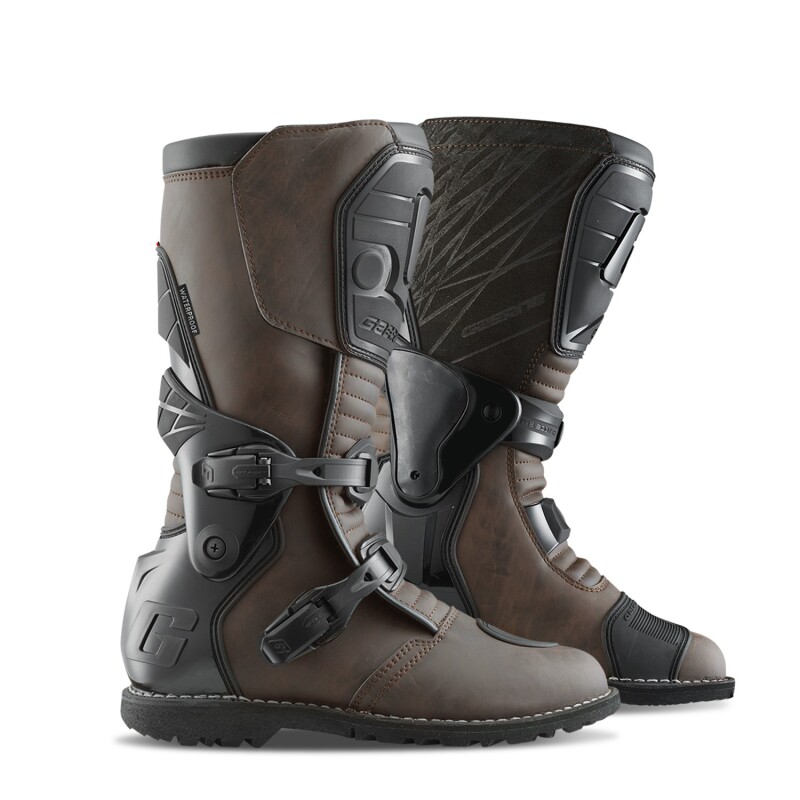 Gaerne G.Dakar Aquatech Motorcycle Boot Brown Size 13 - Waterproof adventure boot, Brown, Size 13 - Click Image to Close