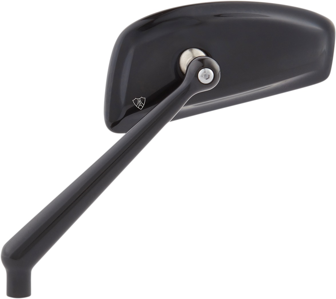 Arlen Ness Tearchop Black Left Mirror 510-004 Aluminum - Click Image to Close