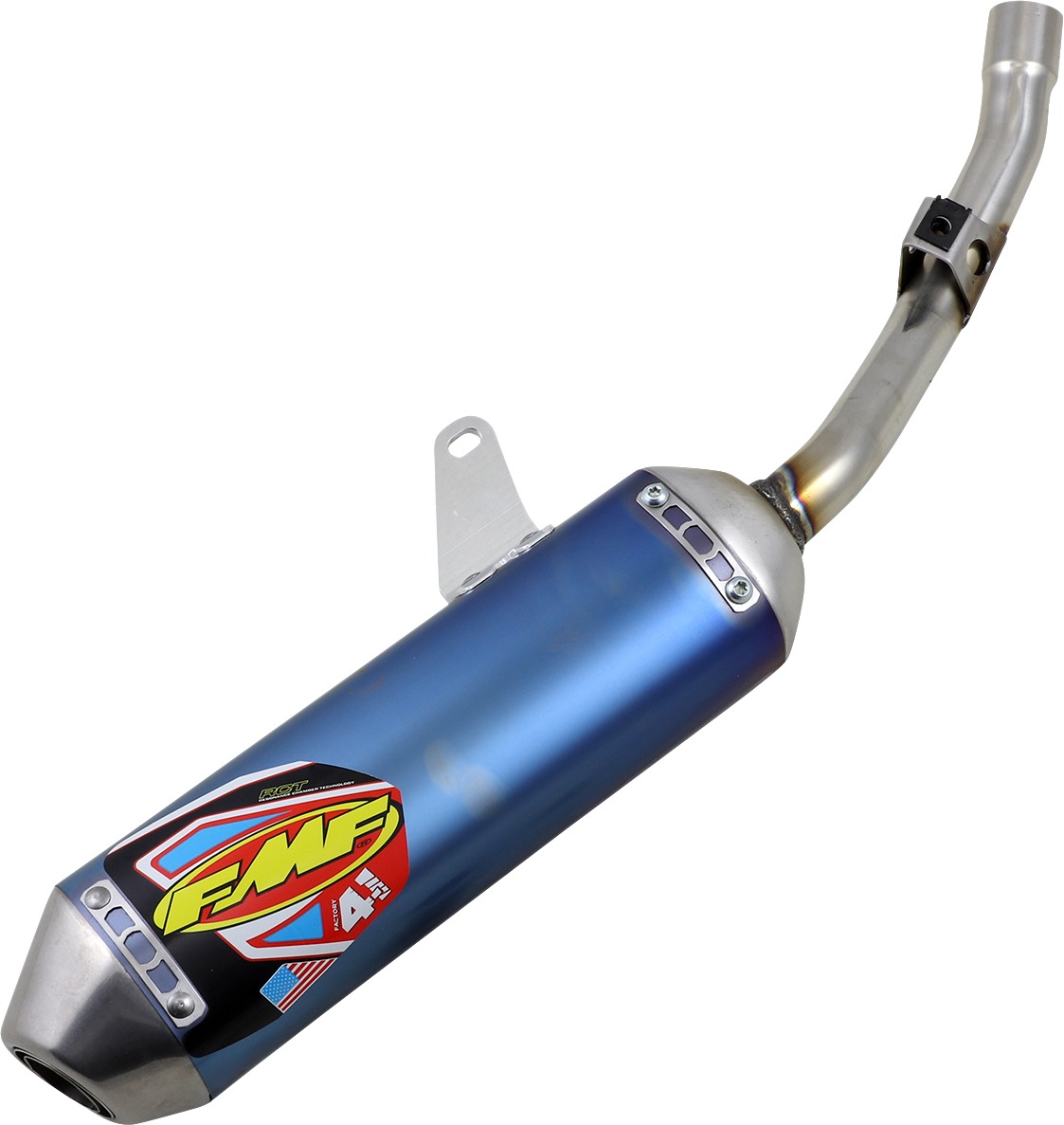 FMF Anodized Titanium Factory 4.1 Slip On Exhaust Muffler - Fits 08-25 Kawasaki KLX140 - Click Image to Close