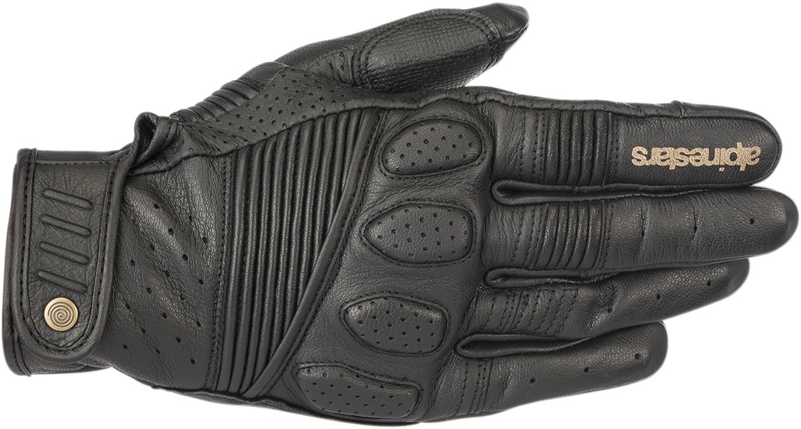 Crazy 8 Leather Motorcycle Gloves Black Large - Click Image to Close