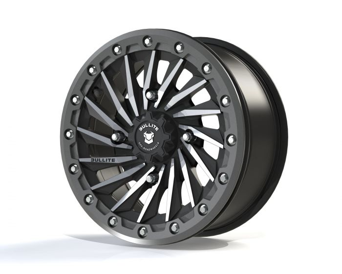 Bullite Blade Wheel 14x7 4x137 Black/Gun Metal - 14x7 ATV/UTV wheel, 4x137 bolt pattern, Black/Gun Metal - Click Image to Close