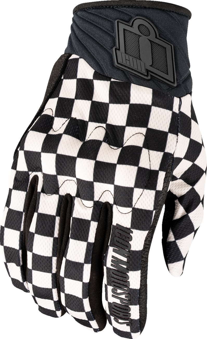 ICON Anthem3 CX Gloves Men's 2XL White/Black - Breathable gloves with knuckle protection - Click Image to Close