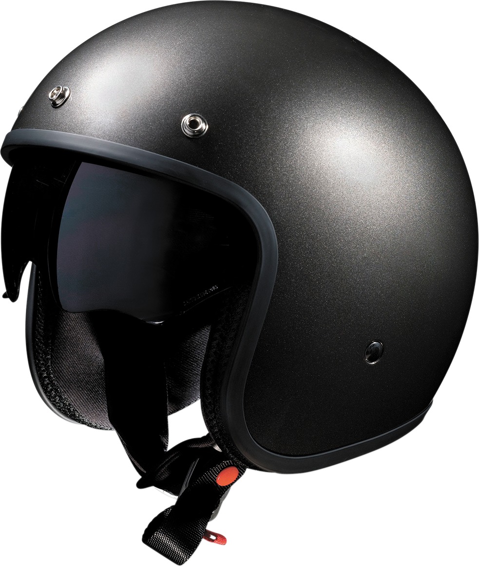 Saturn Open Face Street Helmet Gray/Silver 2X-Large - Click Image to Close