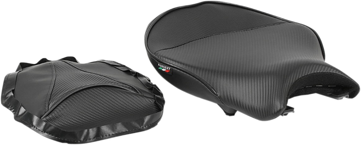 Sargent World Sport Solo Seat Black CarbonFX Vinyl w/Cover WSP-568-19 - Click Image to Close