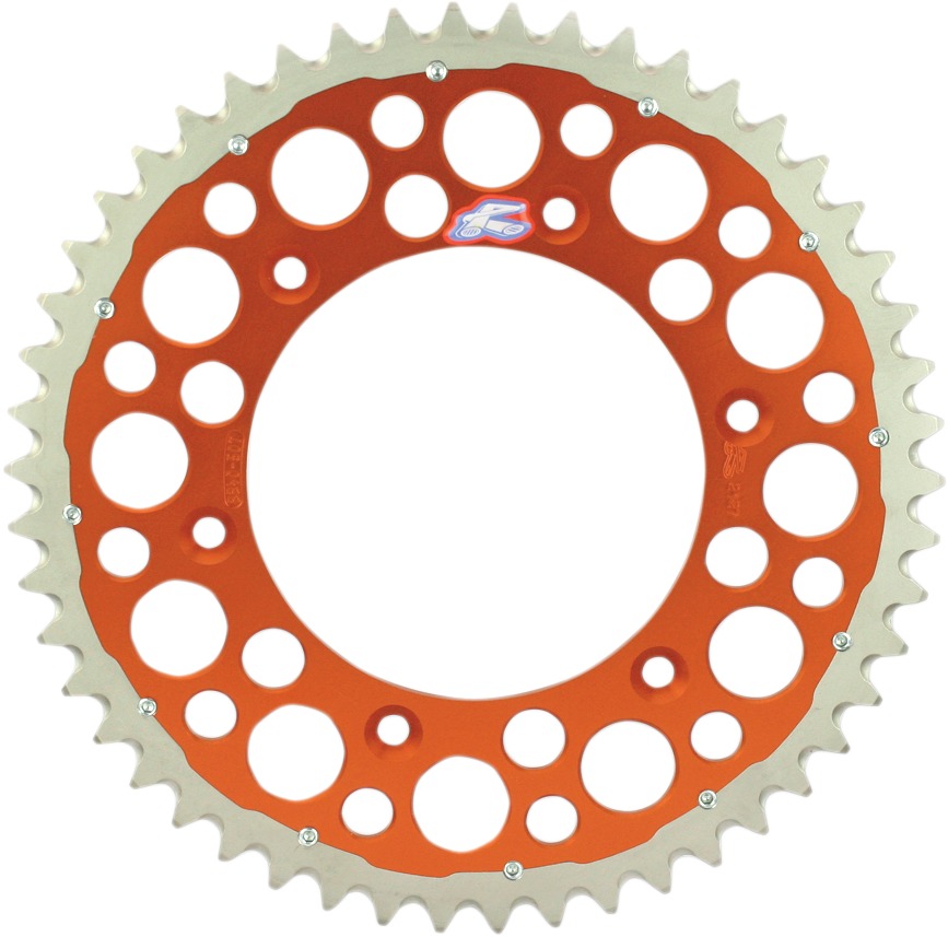 Aluminum Rear Sprocket Twinring 50T Orange - For 88-20 KTM Husqvarna - Click Image to Close
