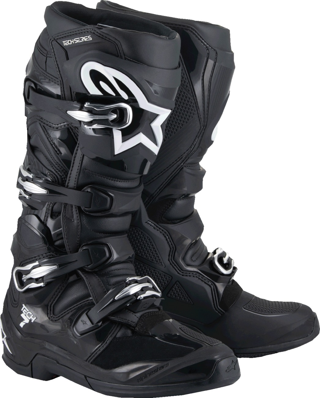 Alpinestars Tech 7 Off-Road Boots Black US Size 7 - Off-road riding boots in Black, US Size 7 - Click Image to Close
