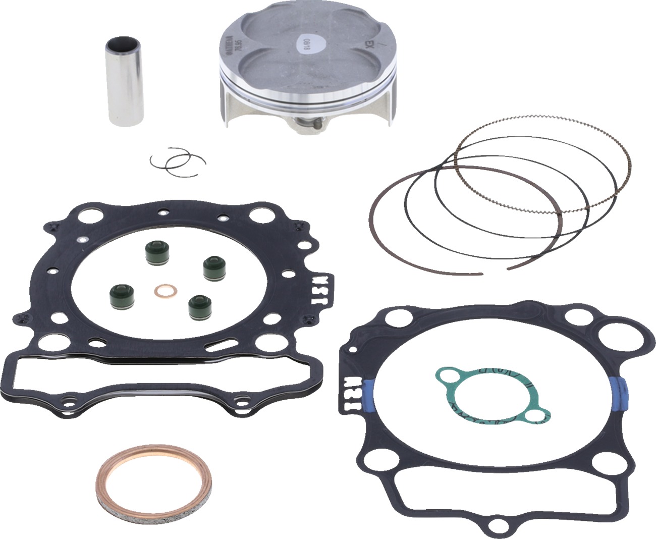 Piston & Top End Gasket Kit with Size 'B' 76.96mm Piston - For 16-18 Yamaha YZ250F - Click Image to Close