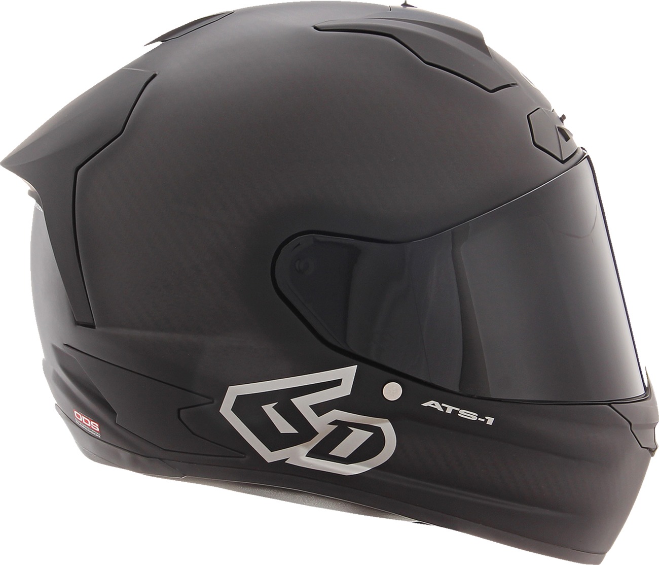 6D ATS-1R Solid Full Face Helmet Matte Black 2XL - Full face carbon helmet, matte black, size 2XL - Click Image to Close