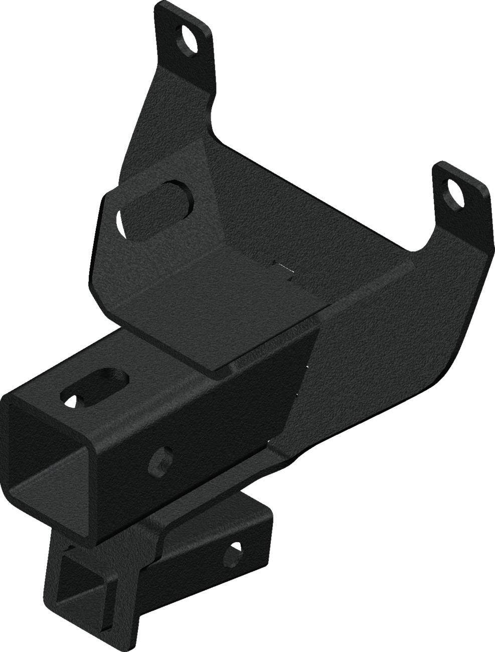 KFI 2" Rear Receiver Hitch Black For 10-23 Sportsman & 13-23 Scrambler - Click Image to Close