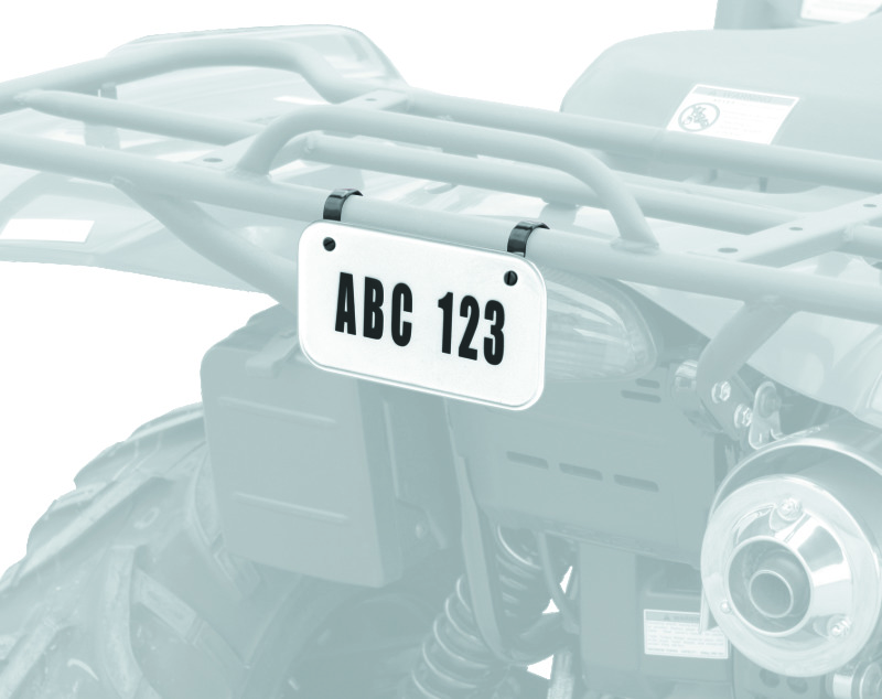 QuadBoss ATV License Plate Kit - Black - License and registration kit for ATVs - Click Image to Close