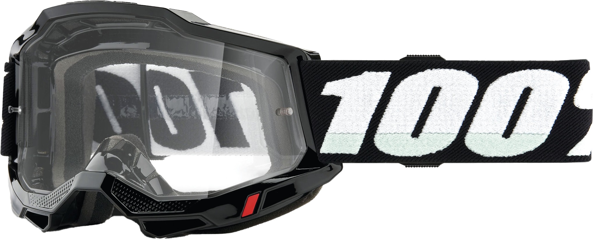 100% Accuri 2 Junior Goggles Black Clear Lens Youth - Youth offroad goggles with clear lens, Black - Click Image to Close