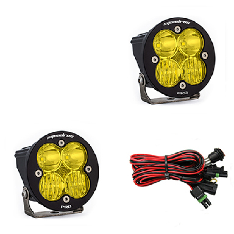Squadron R Pro Driving/Combo LED Light Pods Amber Pair Baja Designs - Click Image to Close