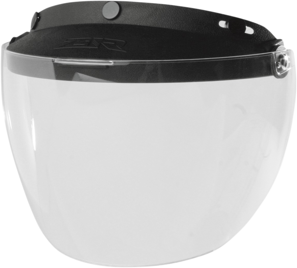 Z1R 3-Snap Flip Shield Clear for Open-Face Helmets - Fits most 3-snap open-face helmets - Click Image to Close