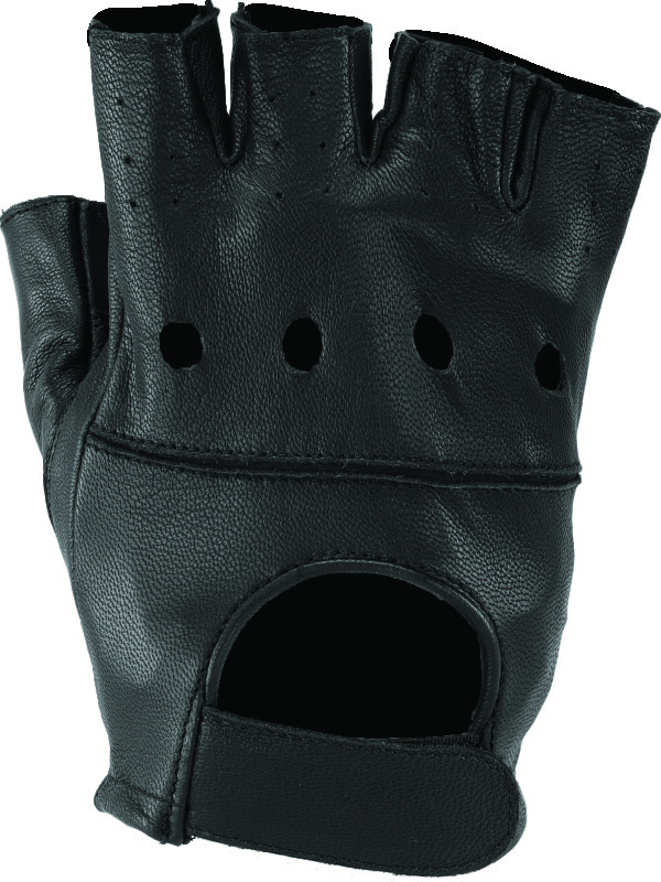 Kuryakyn Hollister Shorty Gloves Black XL Men's - Men's leather shorty gloves, black, XL - Click Image to Close