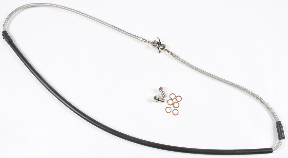 Stainless Steel Front 2-Lines Brake Line Kit - For 03-18 Yamaha YZ85 - Click Image to Close