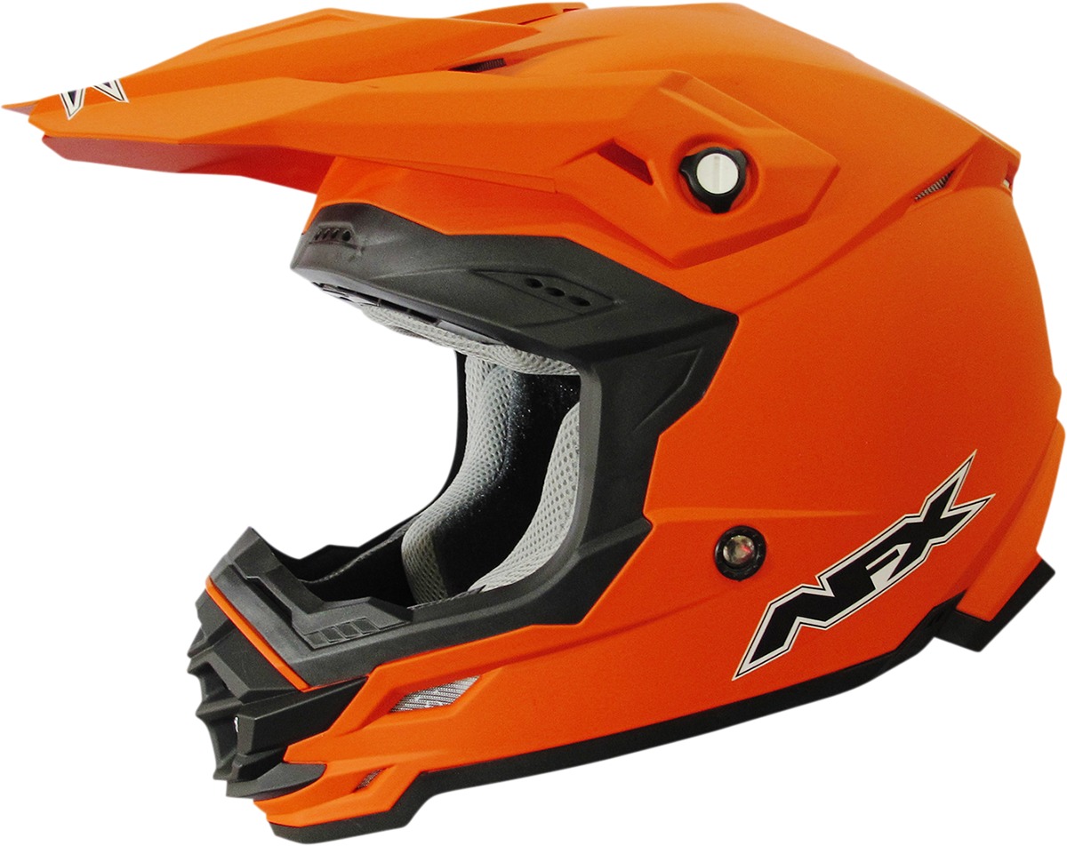 FX-19R Full Face Offroad Helmet Matte Orange X-Small - Click Image to Close