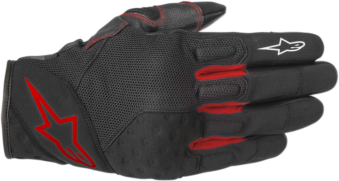 Crossland Motorcycle Gloves Black/Red Large - Click Image to Close