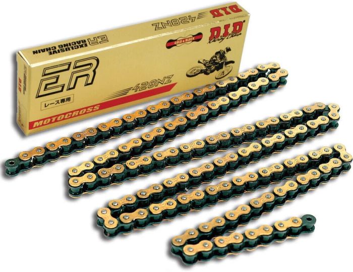 D.I.D 428NZ Gold and Black Non-Sealed Chain 132 Links - Gold/Black 428NZ 132 link non-sealed chain - Click Image to Close