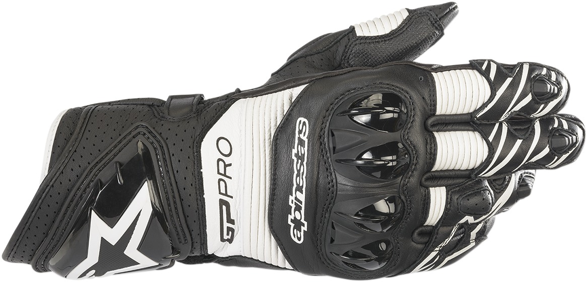 Black/White GP Pro RS3 Gloves - 2XL - Click Image to Close