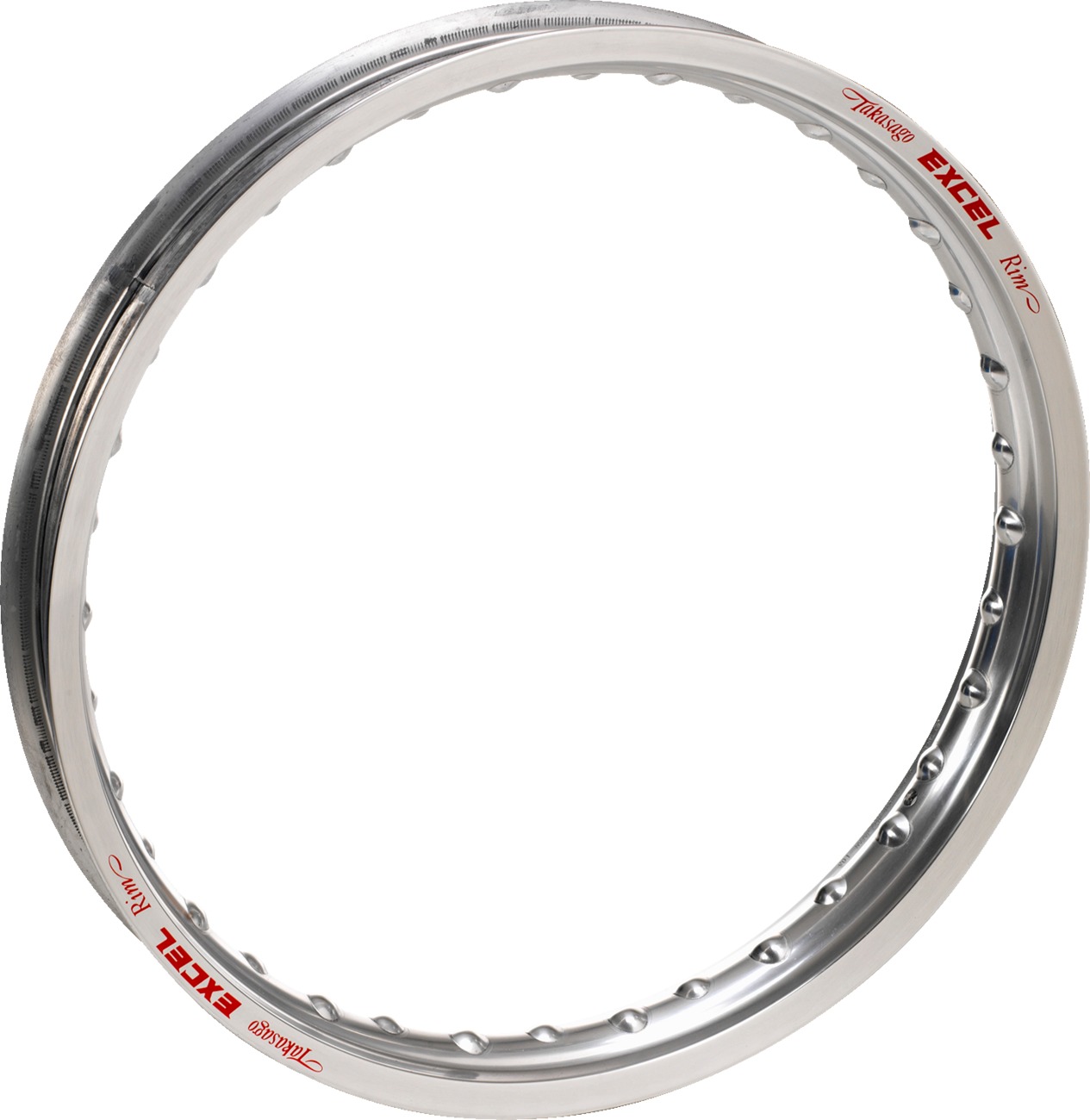 Excel Takasago Rim 19x2.15 36H Silver Rear - 19x2.15 36H Silver Rim for Rear Wheels - Click Image to Close