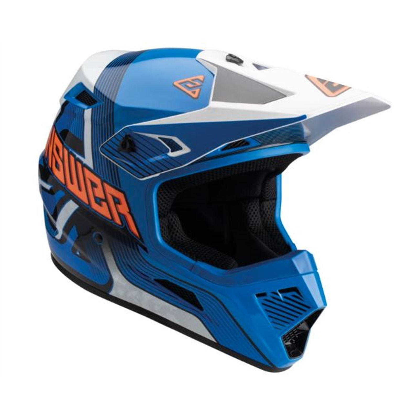 AR1 Vendetta Helmet Blue/White/Orange - Medium - Click Image to Close