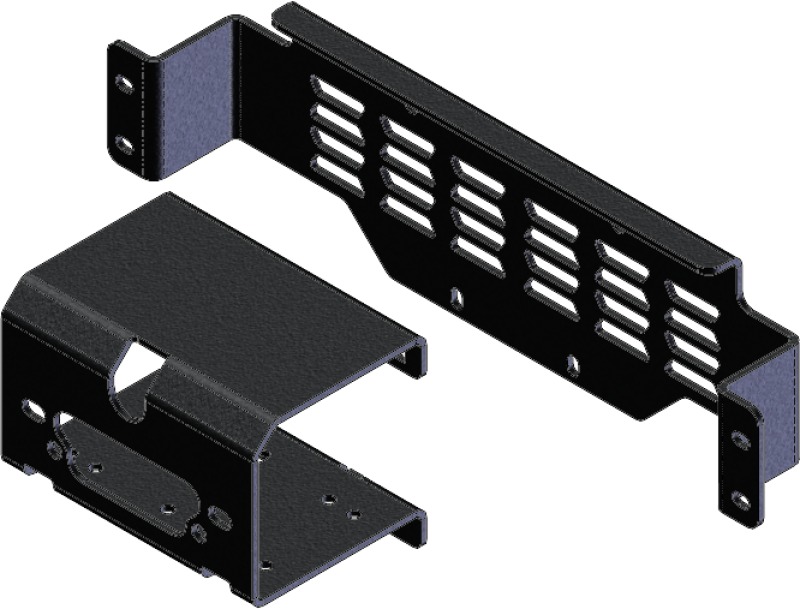 KFI Winch Mount Black Steel For 21-23 Kioti K9 UTV - Click Image to Close
