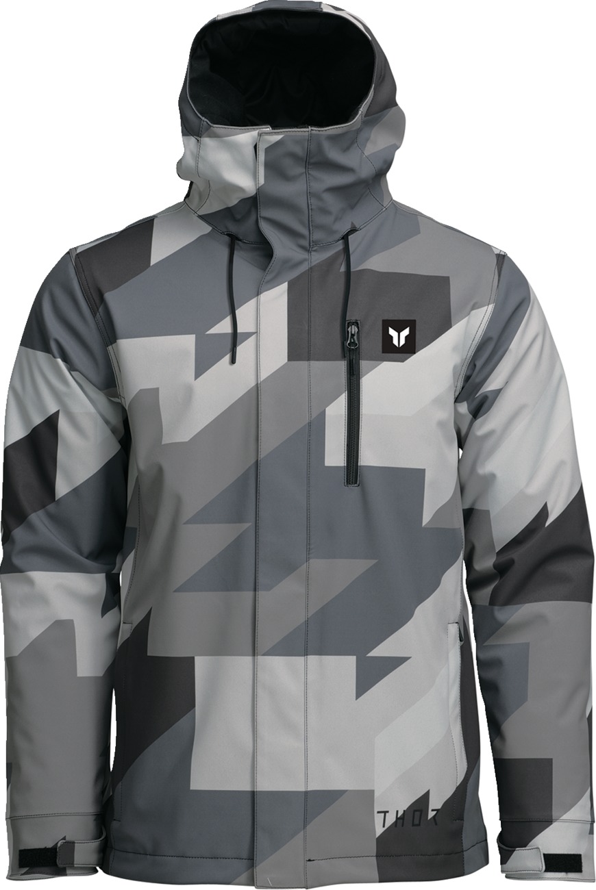 THOR Brave Tour Jacket XL Camo Black Light Gray Dark Gray Men's - Water-resistant insulated jacket, XL, Men's - Click Image to Close