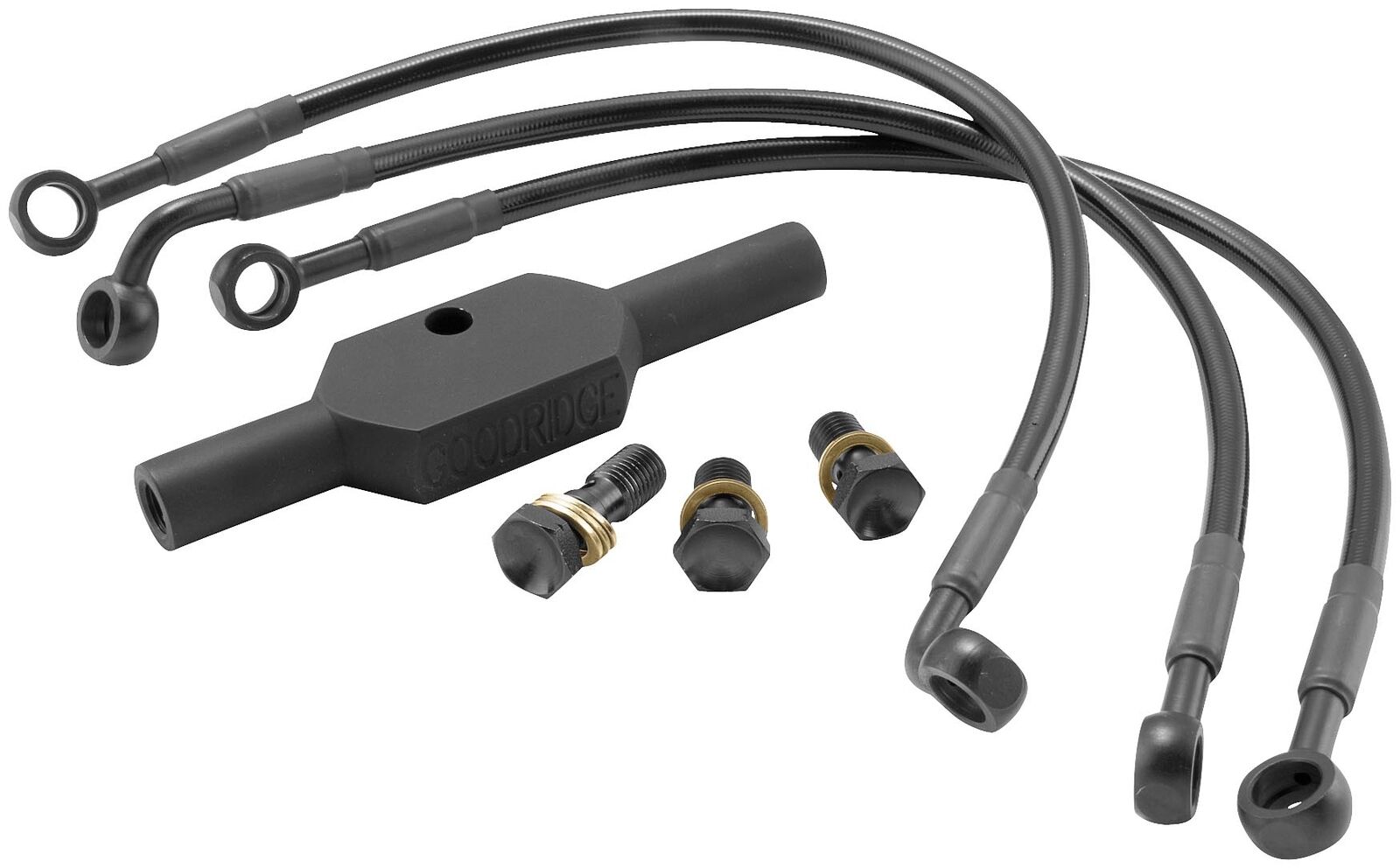 Goodridge Front Brake Line Kit Black Fits 95-97 Harley FXST-SB - Click Image to Close