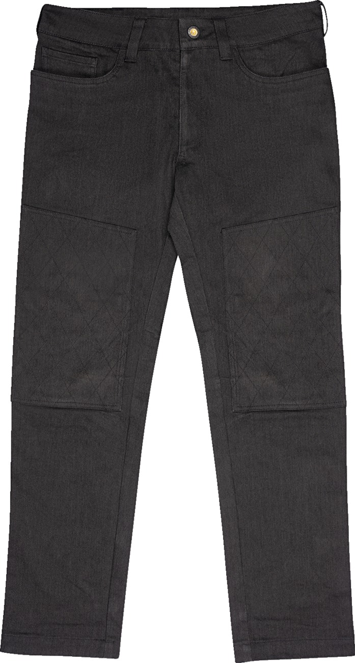 ICON Conductor Jeans Men's Black Size 40 - Relaxed fit Cordura denim riding jeans - Click Image to Close