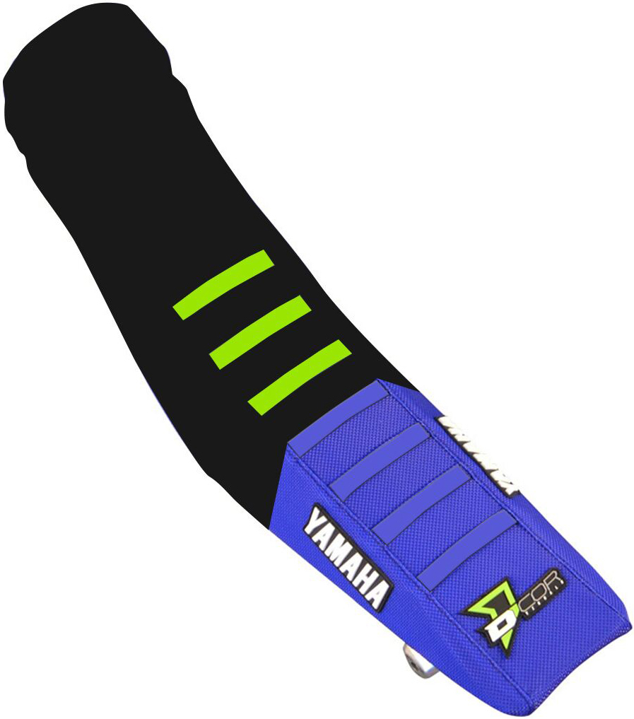 D'Cor Star/Monster Seat Cover Black/Blue/Green Fits 18-19 YZ250F YZ450F - Click Image to Close