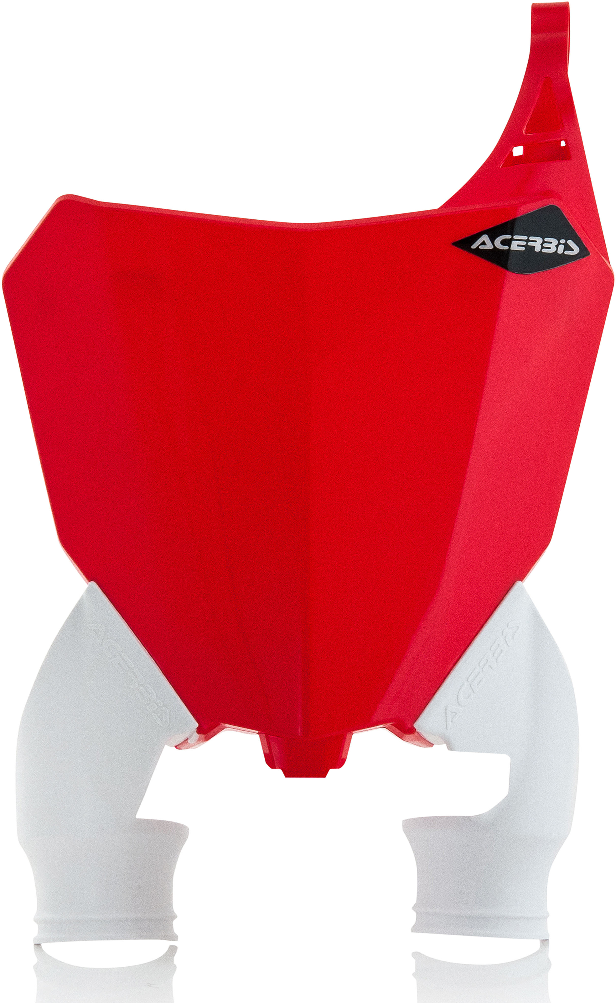 Front Number Plate - White/Red - Honda CRF250R CRF450R - Click Image to Close