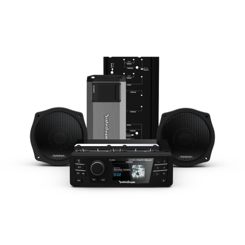 Rockford PMX Stage 2 Audio Kit Black Fits 1998-2013 Street Glide - Click Image to Close