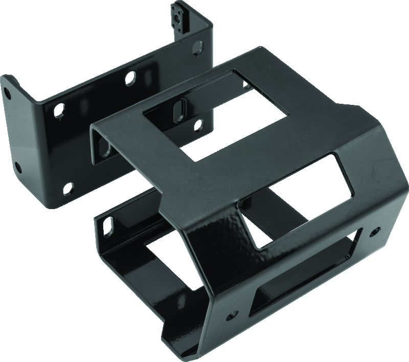 QuadBoss UTV Winch Mount Black Fits 13-19 Polaris Ranger Crew 900 - Click Image to Close