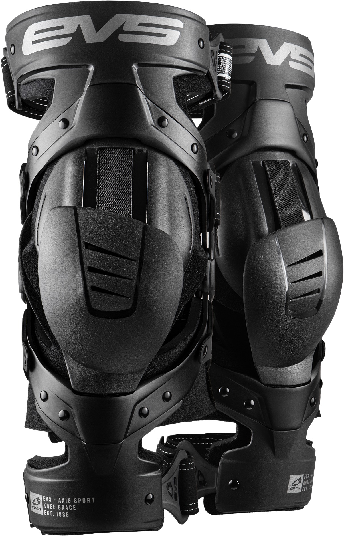 EVS Axis Sport Knee Brace Pair Black/Grey - Medium - Knee brace pair, Medium size, Black/Grey - Click Image to Close